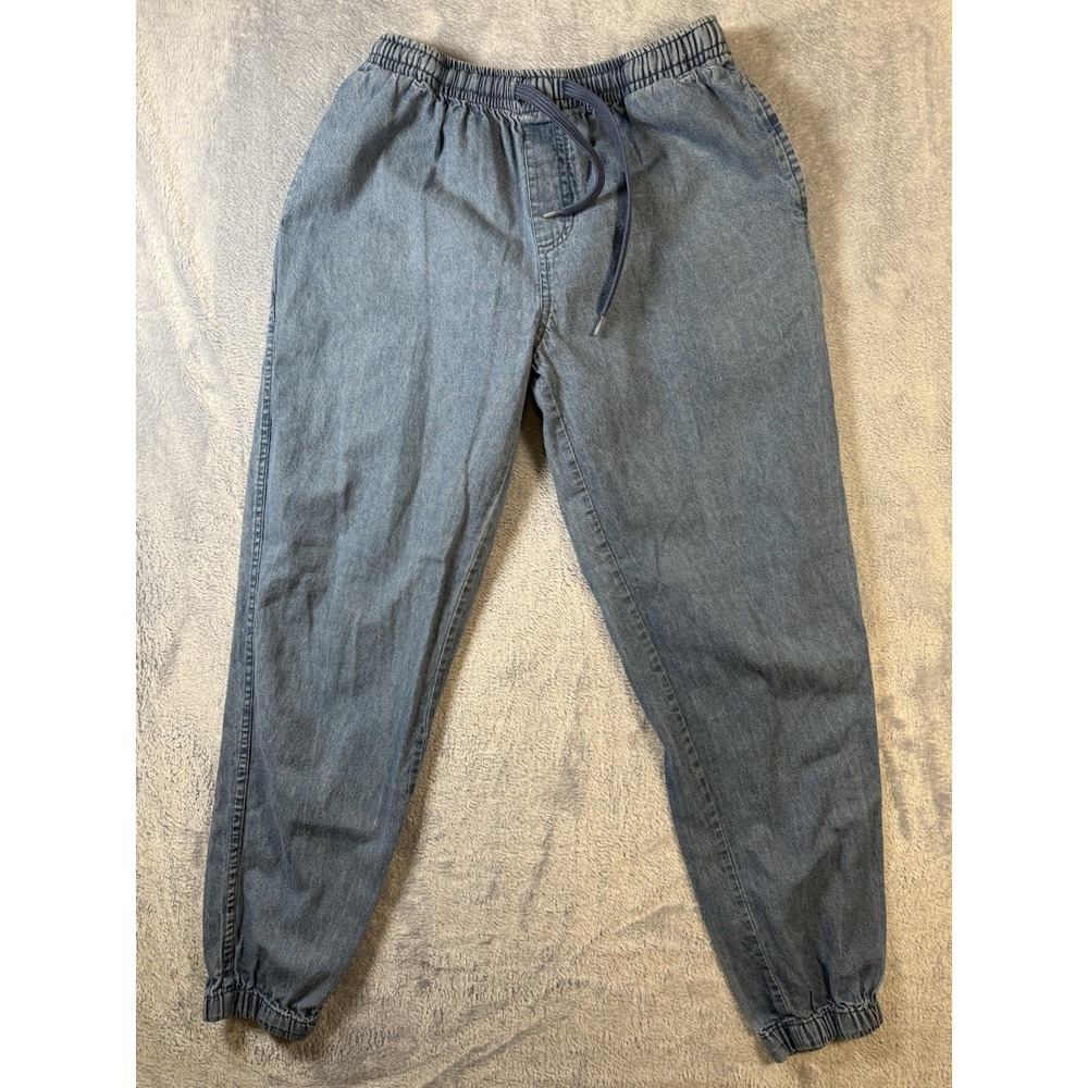 The Souled Store Denim Joggers Mens Blue Pants Elastic Large True 26-32” #3066